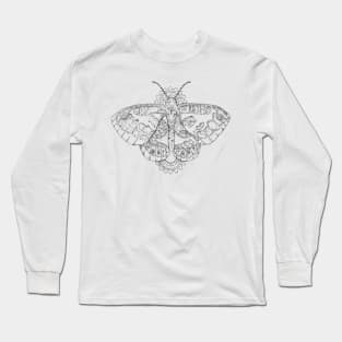 The Aztec Butterfly by Sam Deacon Art (Black) Long Sleeve T-Shirt